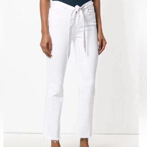 Frame White Belted Pants